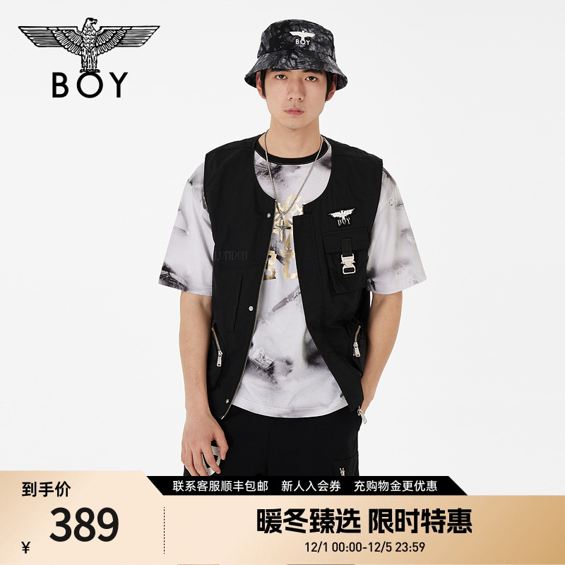 boylondon马甲情侣款工装休闲