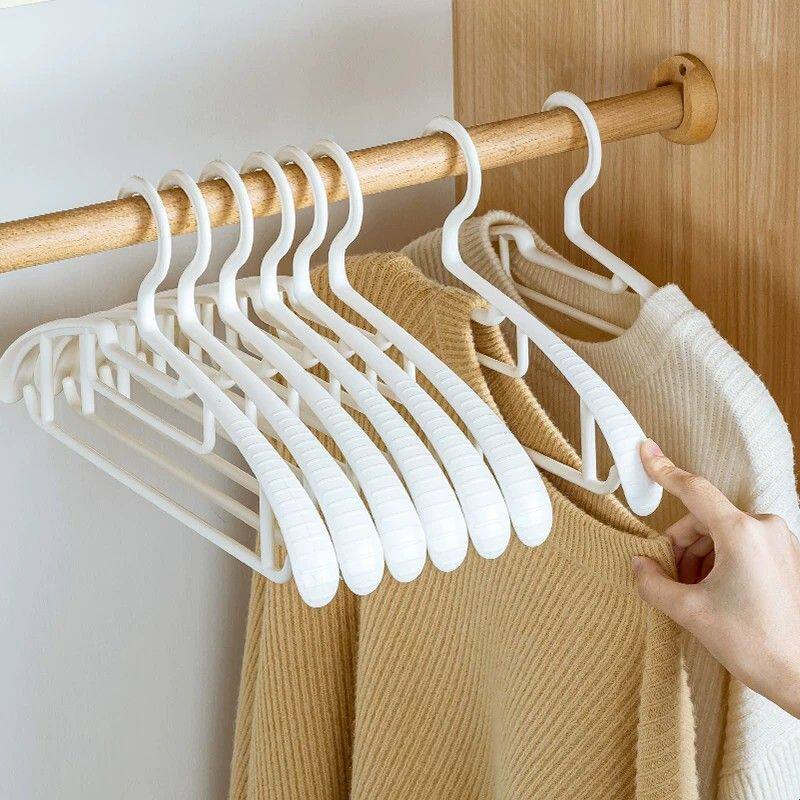 20个装肩宽无痕衣架成人防滑衣服架晾衣架子家用塑料衣柜衣挂神器