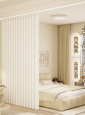 屏风隔断客厅2025新款卧室门帘隔断帘现代简约出租房遮挡布免打孔