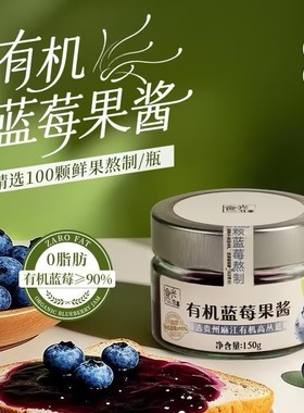 食光往事 有机蓝莓酱150g烘焙奶茶馅料0脂肪蓝莓酱早餐吐司面包酱