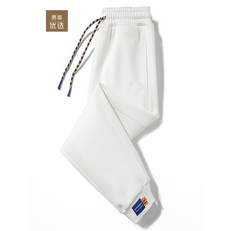 【线下门店同质】春秋季卫裤男士休闲裤加绒宽松纯棉九分裤运动裤