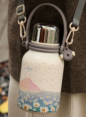 保温水壶大容量保温杯女生高颜值精致高级感泡茶不锈钢学生水杯子