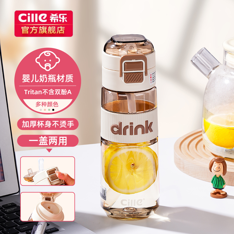 希乐水杯Tritan儿童吸管杯