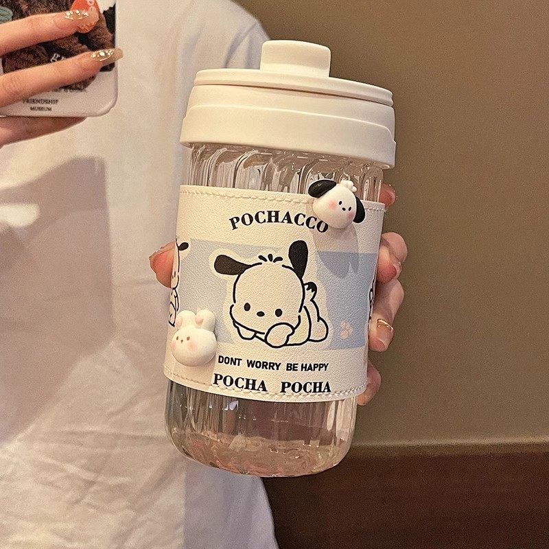 火华耐高温玻璃水杯女生高颜值图片