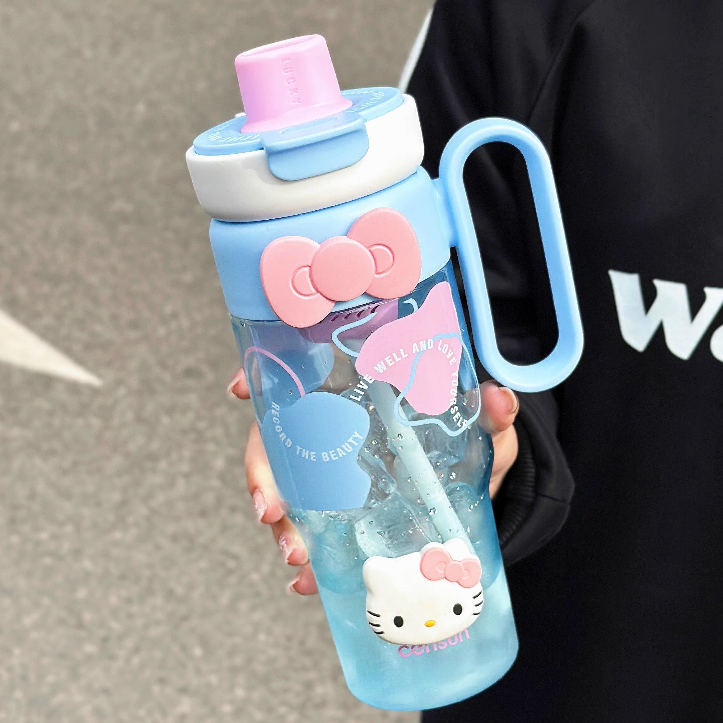 茶水分离水杯可爱大容量吸管女生高颜值网红tritan双饮办公室杯子,餐饮具,随手杯,淘宝优惠券,粉丝福利购,淘宝优惠卷