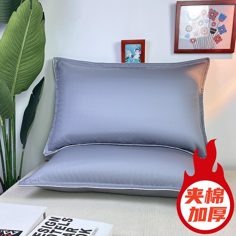 特价纯棉枕套单人夹棉加厚全棉家用枕头套一对拍二48*74cm枕芯套