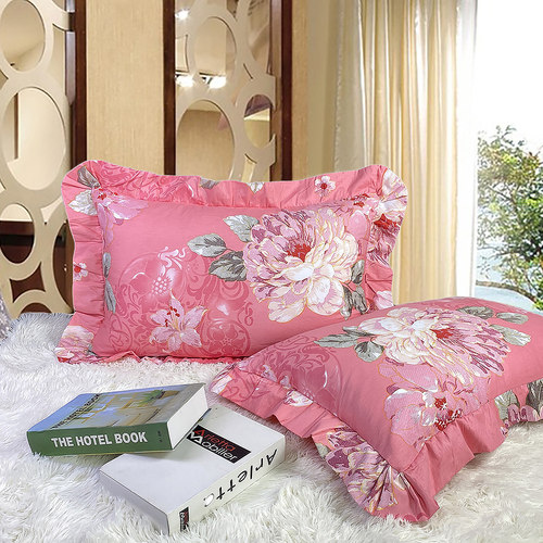 荷叶边韩式全棉枕头套花边枕套