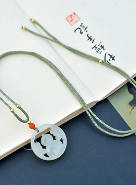 和田玉青海料葫芦吊坠男女款挂件