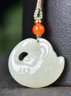 和田玉天鹅挂件吊坠男女项链配饰