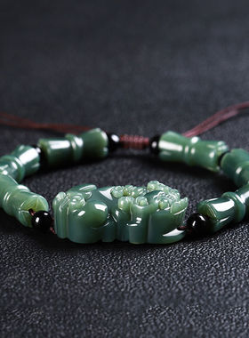 和田玉貔貅招财手链男女款手饰