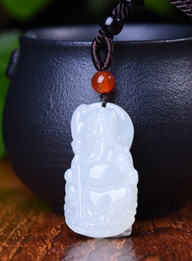 和田玉小关公吊坠男女款挂件平安