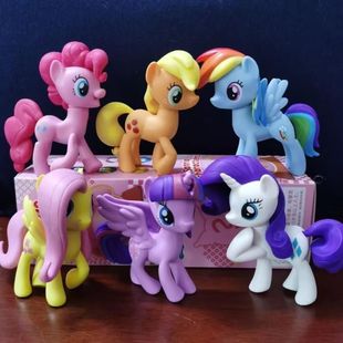 9CM小马公仔手办周边玩具星光熠熠月亮公主紫悦摆件玩偶