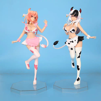 新品奶牛娘黑白配性感二次元美少女制服女仆手办车载机箱非景品