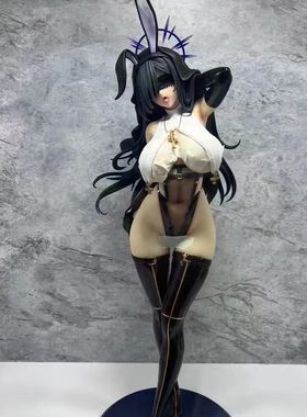 黑修女手办1/4兔子窝系列蕾丝眼罩兔女郎模型 摆件机箱礼物