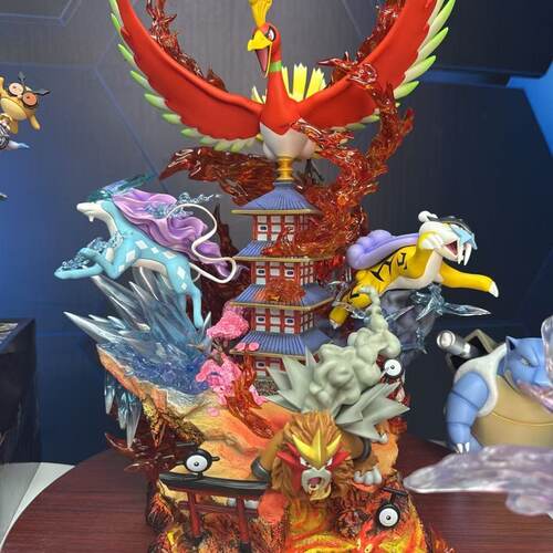 PPAP凤王三圣兽 精灵宝可梦动漫系列周边GK手办桌搭雕塑模型摆件
