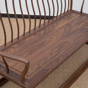 长椅子长凳子 定制新中式 老榆木靠背长凳长条凳餐椅家用实木长板