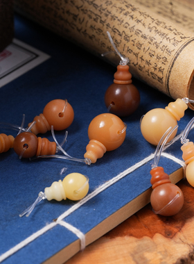 风化白菩提根三通佛头配饰手工diy藏式佛珠手链文玩手串配件