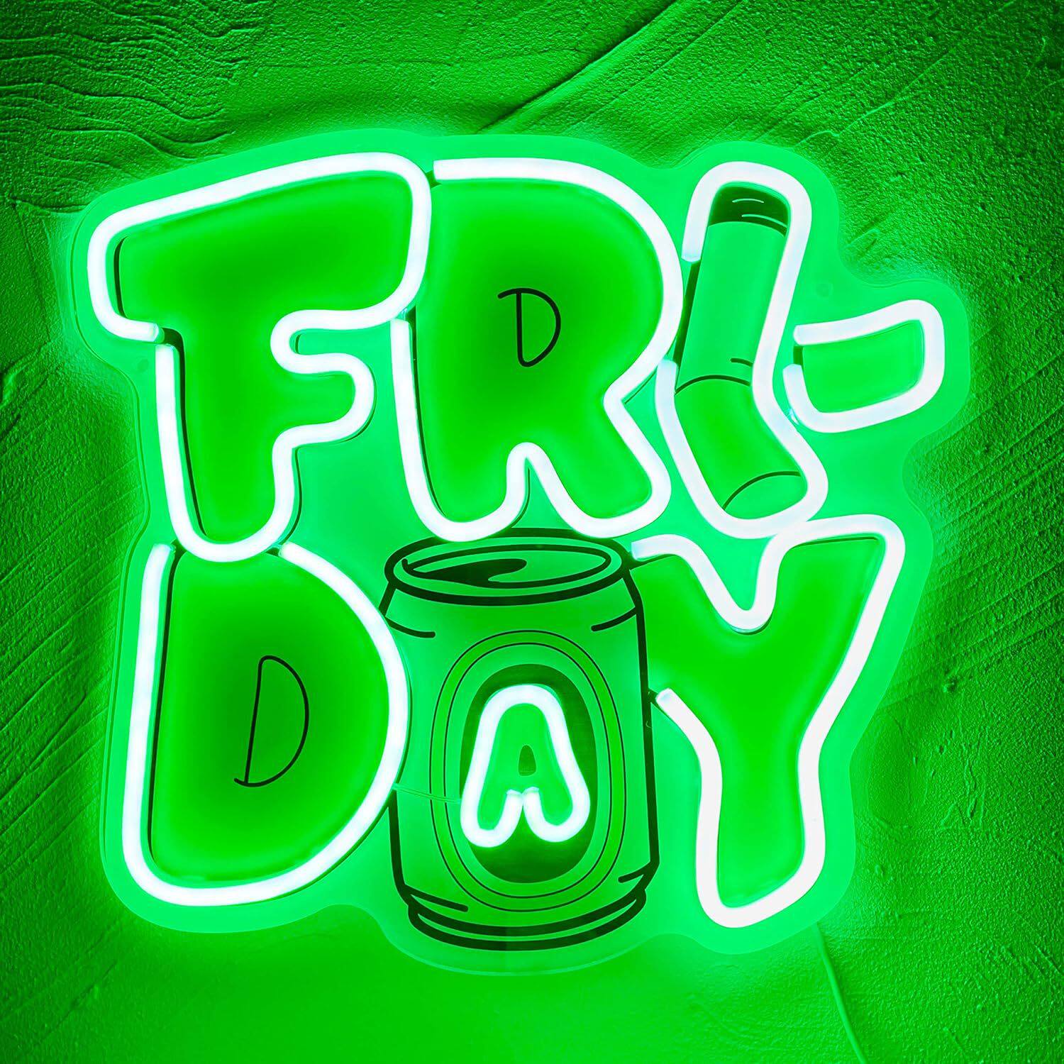 亚马逊新品Friday霓虹灯led家居装饰啤酒图案亚克力造型酒吧氛围