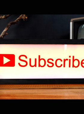 亚马逊 subscribe亚克力灯箱 创意场景直播灯箱led灯照明