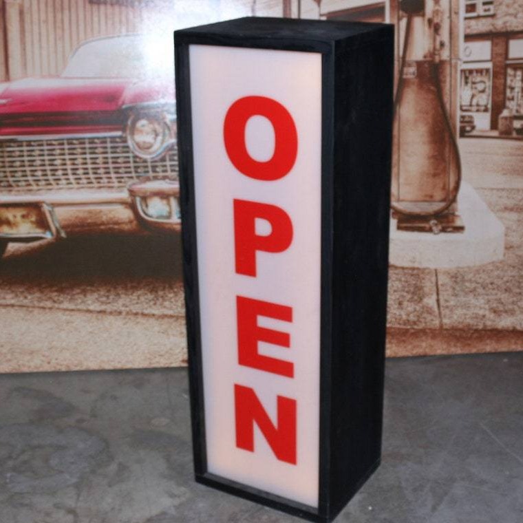 跨镜爆款 专业灯箱灯牌led灯制作 OPEN lightbox sign广告牌夜灯