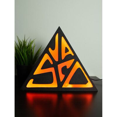 亚马逊 Vasco Rossi木质小夜灯LED灯桌面三角形台灯壁灯座灯