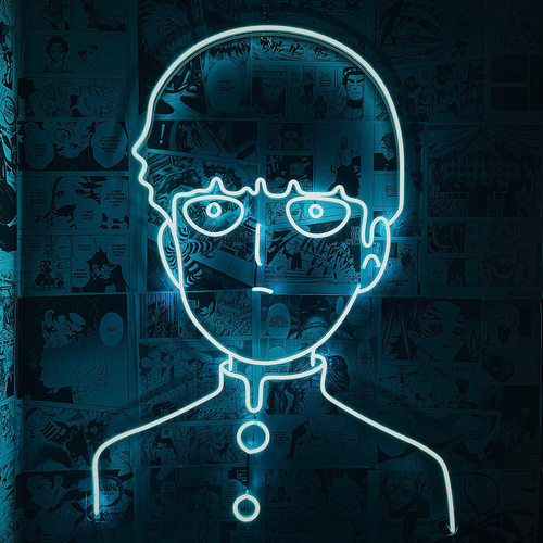 卡通动漫霓虹灯灵能百分百人物造型房间装扮装饰灯跨境外贸灯