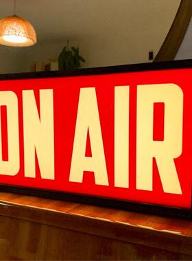 跨镜爆款 On air light box创意广播ON AIR灯箱红色版夜灯led灯