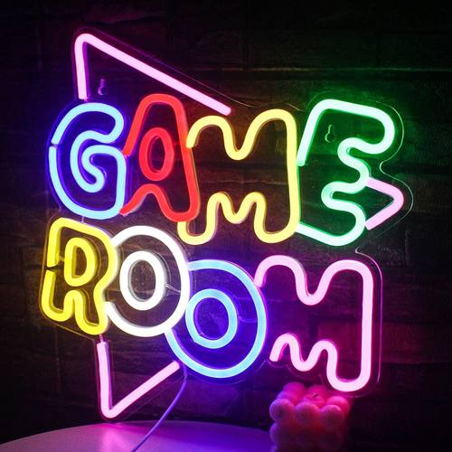 跨境游戏电竞房内墙面装饰礼物灯geme room 霓虹灯