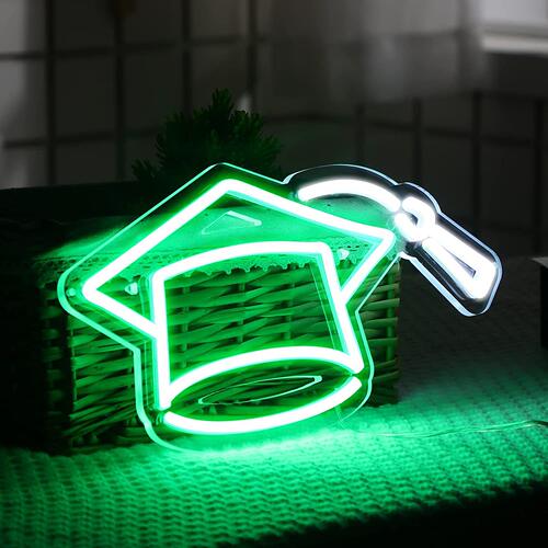 USB 学士帽证书造型led霓虹灯毕业派对场景霓虹灯亚马逊外贸