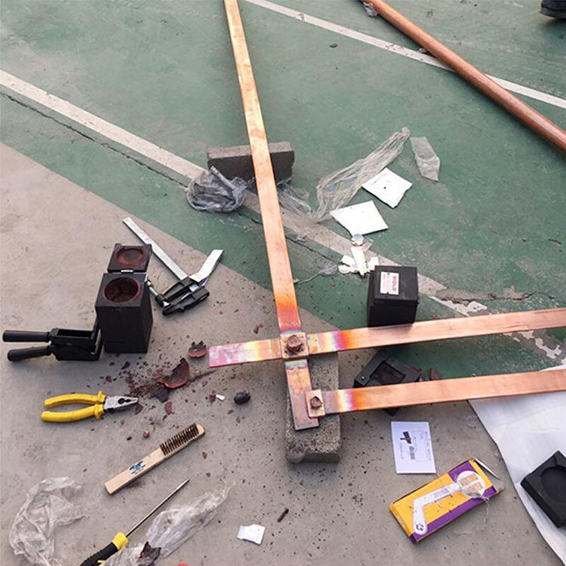 厂促放热焊接模具模夹热熔焊铝热焊焊粉石墨熔具焊剂接地棒极扁i.