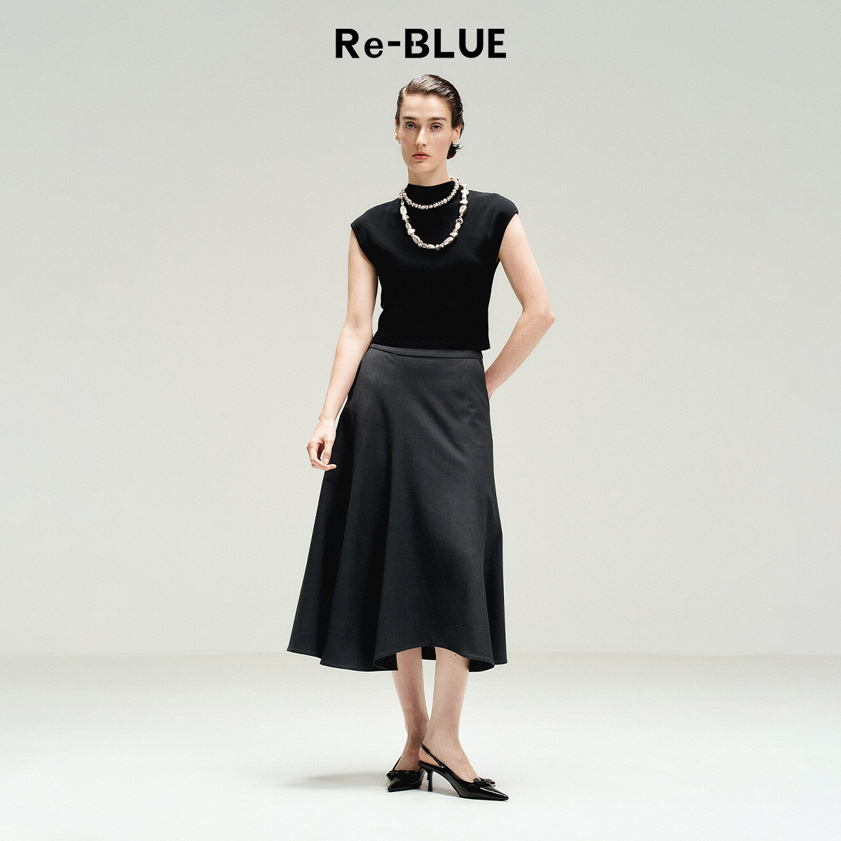 Re-BLUE轻奢优雅女装简约通勤显瘦设计感包袖针织小上衣,女装/女士精品,毛针织衫,淘宝优惠券,粉丝福利购,淘宝优惠卷