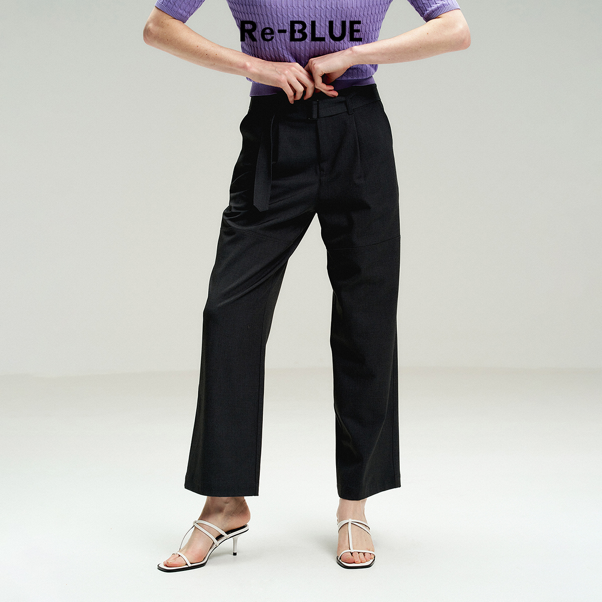 简约大气通勤宽松直筒百搭长裤