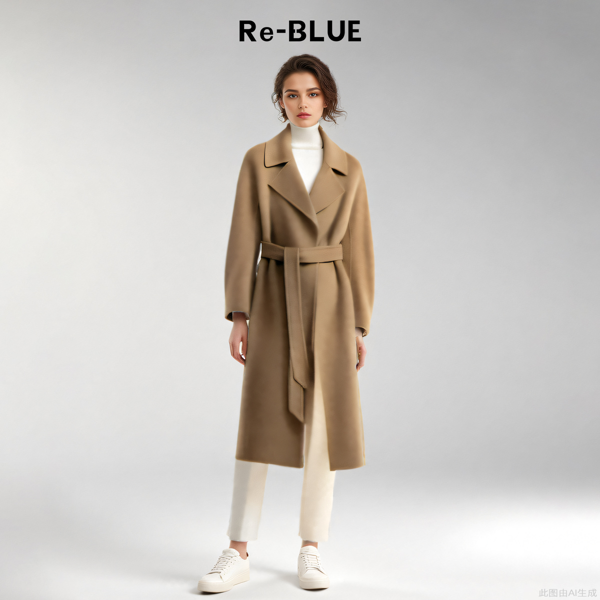 直身极简裁剪轮廓感毛呢外套