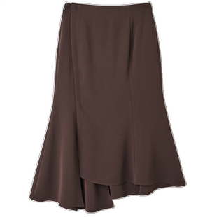 Re-BLUE轻奢优雅女装不规则裙摆鱼尾半身裙