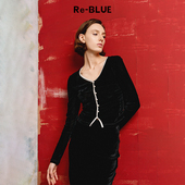 显瘦针织开衫 BLUE轻奢优雅女装 静奢大气短款