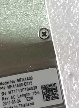 Mellanox MFA1A00 PN:MFA1A00-E015 AOC QSFP-100G-0.01km 10M