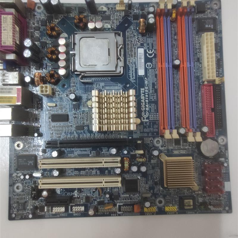 技嘉GA-8I915G-MF主板775针DDR内存4条内存槽成色好