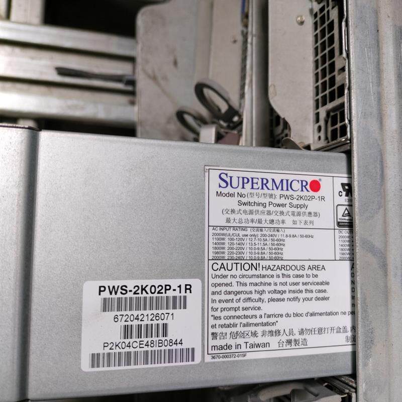超微服务器电源PWS-2K02P-1R 2000W超稳定大功率主机供电系统现货