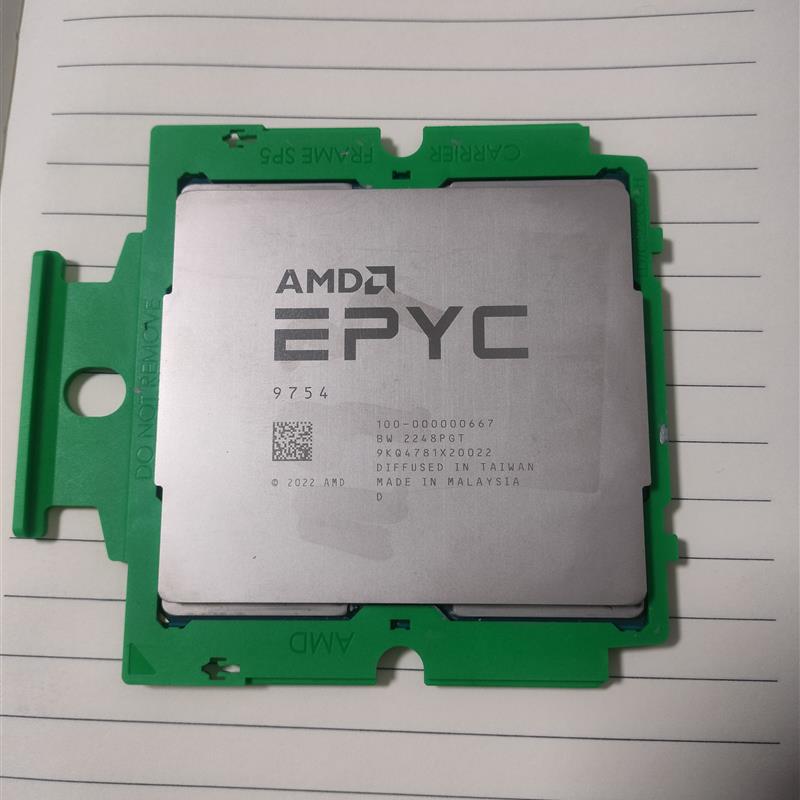 MD EPYC 9754 CPU 正式版 128核心 256线程 主频2.25GHz北京现货
