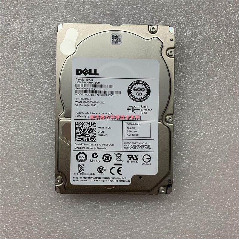 DELL R720 R730 R910 专用服务器硬盘 600G 10K SAS 2.5寸 6GB