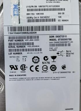 IBM 3648 10N7234 42R5648 10N7207 10N7208 300G 15K SAS