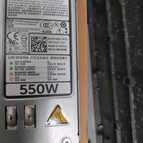 / R320 R420服务器热插拔550W电源 0RYMG6