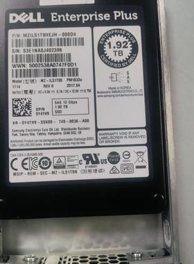 戴尔 SCv3020存储专用盘MZ1LS1T9HEJH-000D4 DPN 0Y4TH9原装拆机