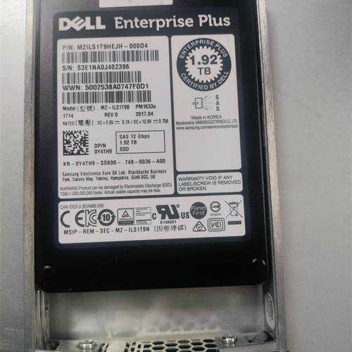 戴尔 SCv3020存储专用盘MZ1LS1T9HEJH-000D4 DPN 0Y4TH9原装拆机