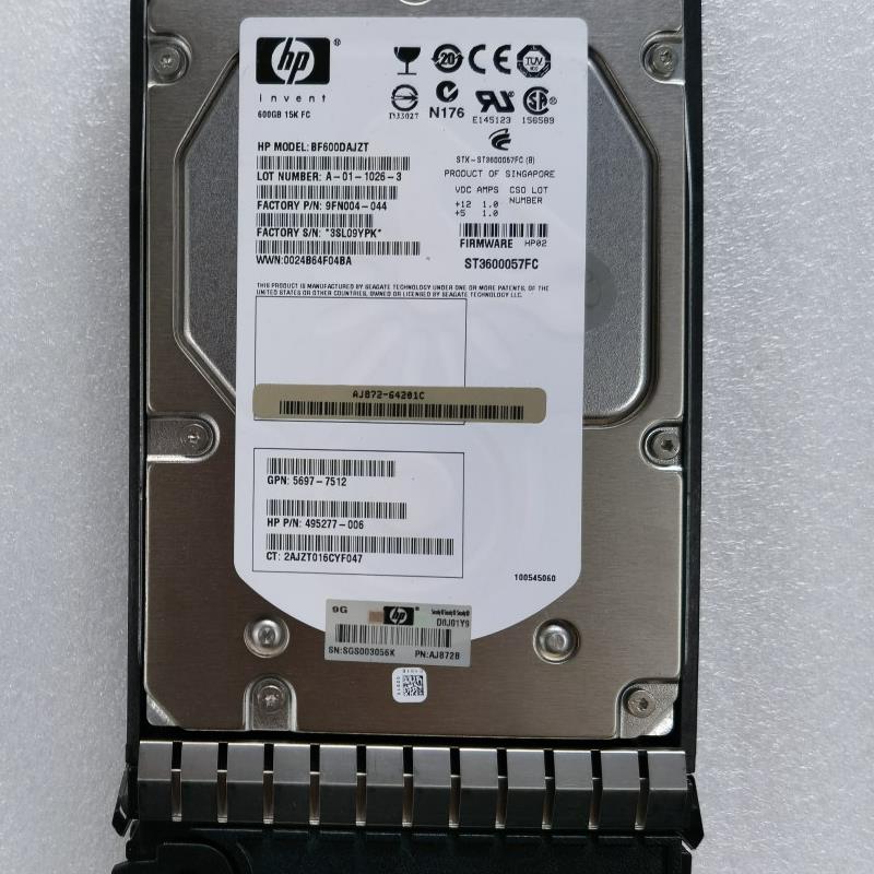 HP AJ872B 495808-001 495277-006 5697-7512 600G 15K FC 硬盘