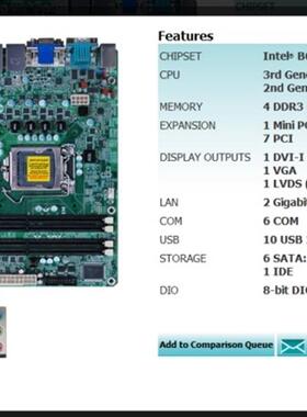 DFI SB601 SB601-C ROHS 1155 工控主板板卡