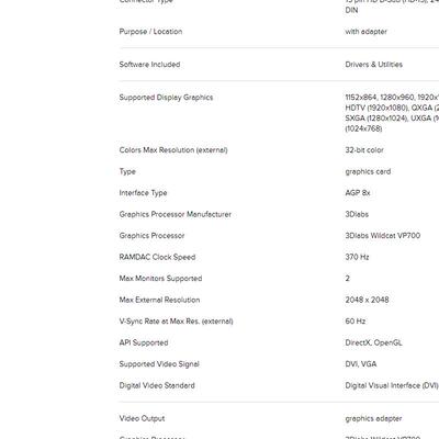 3DLABS VP760 WILDCAT AGP8X 54-000156  野猫 专业显卡