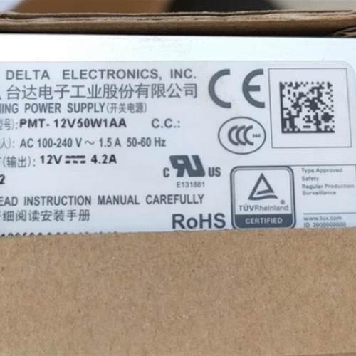 PMT-12V50W1AA台达开关电源12V4.2A50W全新原装代替明纬NES-50-12