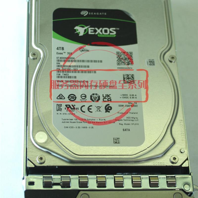 浪潮 DELL ST4000NM000A 硬盘 4T 4TB SATA 3.5寸 256M 7.2K