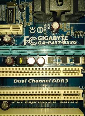 技嘉P43主板GA-P43T-ES3G大板P43T-USB3 5个PCI槽DDR3代超好用